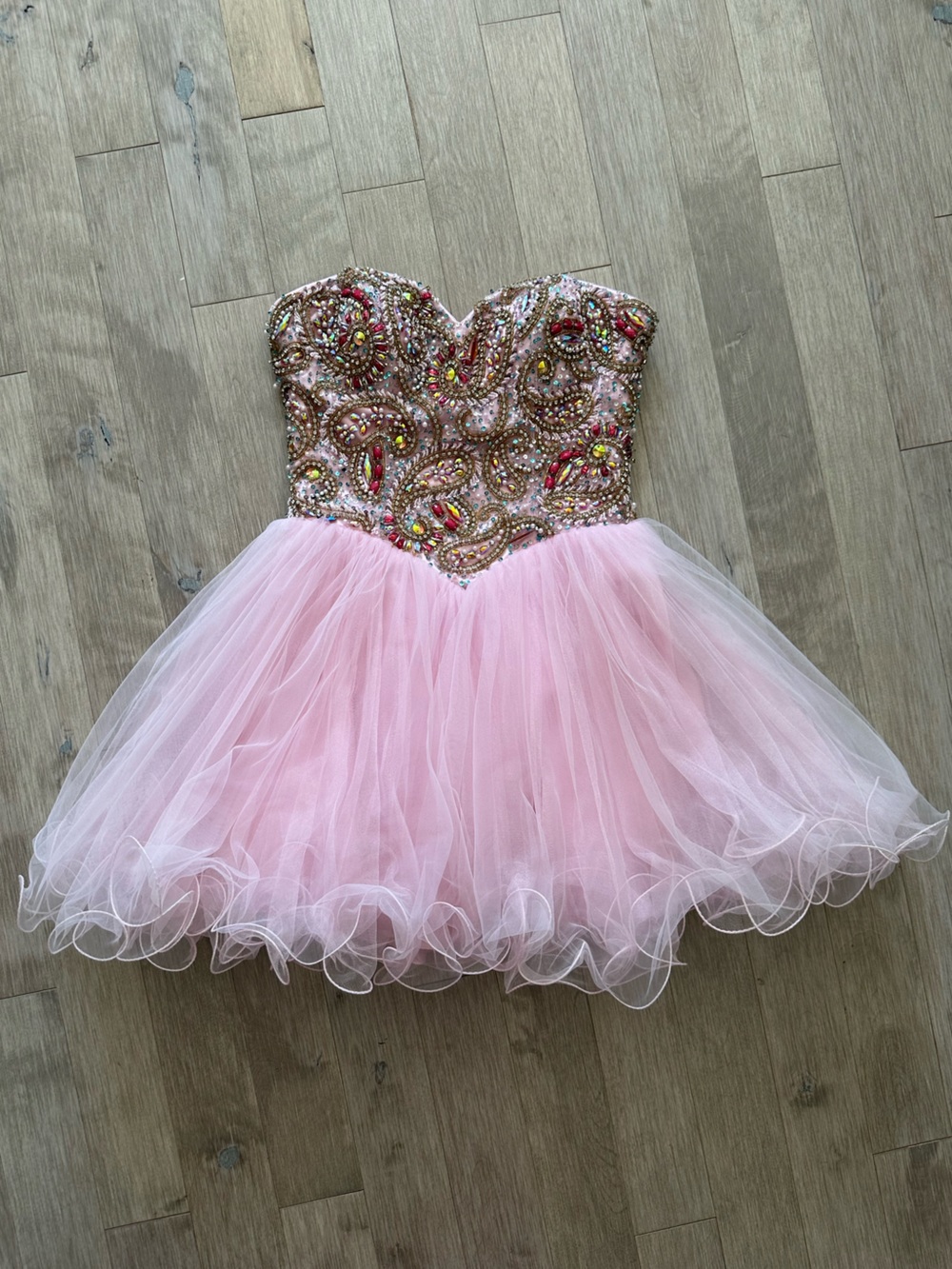Sherri Hill 2864 Silver Crystal Statement Bracelet Set Pink Size 6